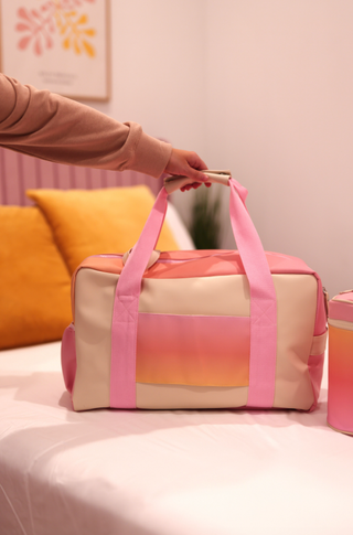 Sunset Color Block Gradient Duffle