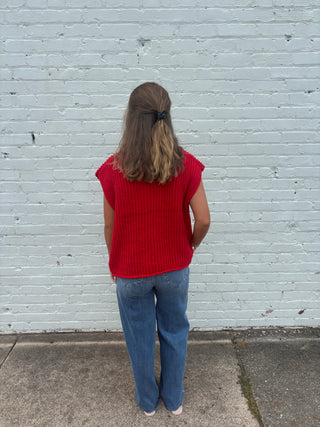 Scarlet Charm Sweater Vest