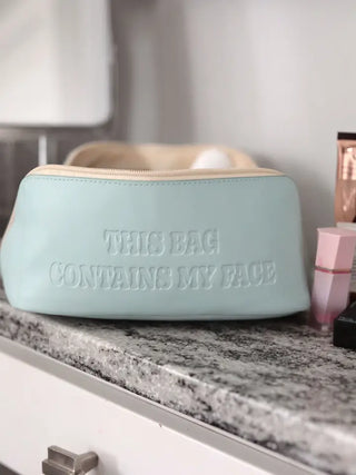 This Bag Contains My Face - Hold All Make Up Bag