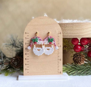 Christmas Earrings: Santa