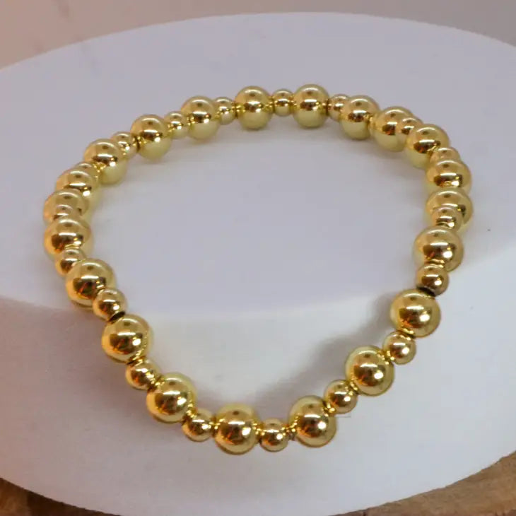 Chelsea Gold Bead Stretch Bracelet