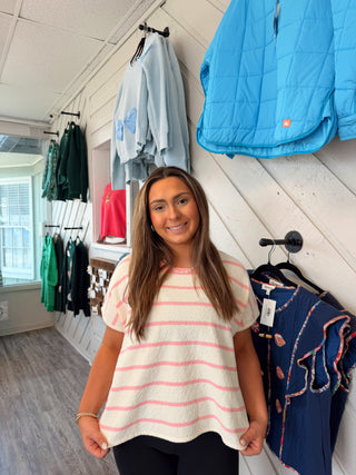 The Blush Stripe Easy Tee