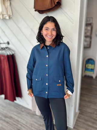 Simply Southern Darling Navy Barn Jacket