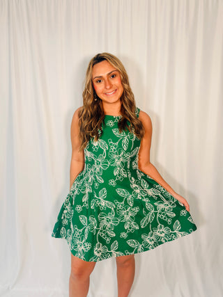 Magnolia Grove Floral Shift Dress