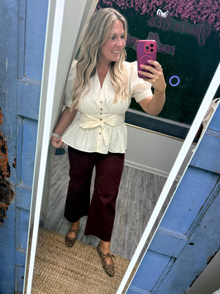 Wine About It Wide-Leg Pants