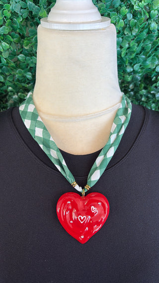The Grinch’s Heart Scarf Necklace