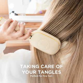 Teleties Detangler Hair Brush For Fine Hair - Tan