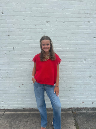 Ruby Whipstitch Sweater Vest