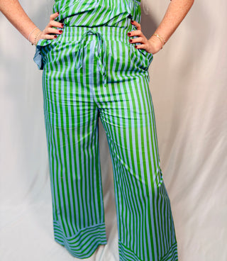 Harbor Stripe Wide Leg Pants