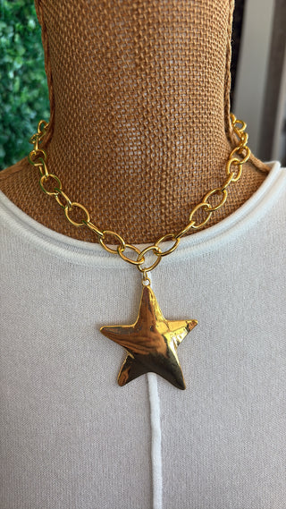 Golden Star Chain Necklace