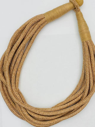 Slub 8-Strand Necklace Tan