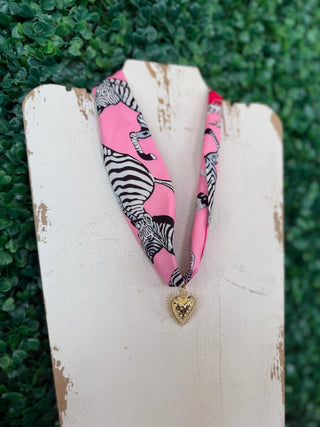 Zebra Love Scarf Necklace