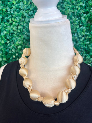 Golden Bells Knot Necklace