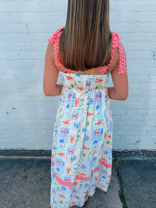 Simply Southern Palm Breeze Patchwork Midi Dress