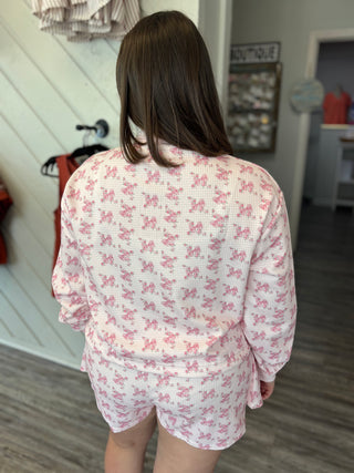 Blush Blossom Waffle Lounge Set