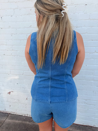 High-Waist Denim Skort – Trendy & Comfortable Skort