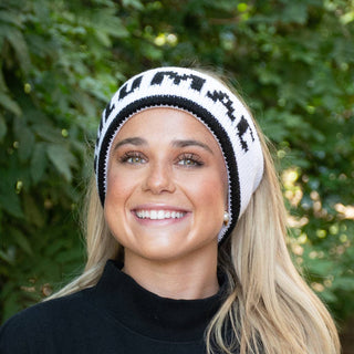 Lulu Mac Cozy Days Knit Headwrap in White