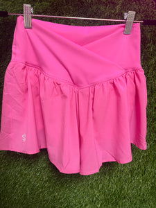 Simply Southern Cross Waistband Shorts for Women in Pink