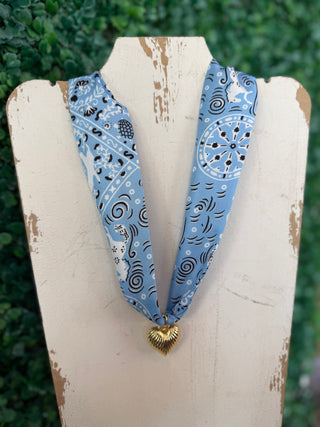 Western Heart Scarf Necklace
