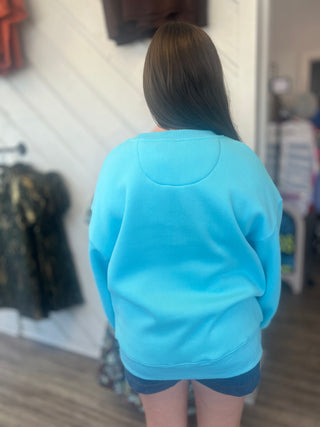Lulu Mac Pullover in Blue and Orange