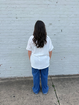 White Easy Breezy Airflow Top