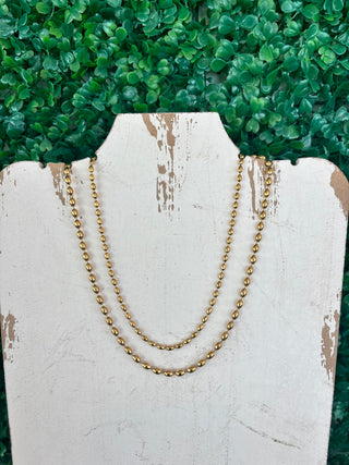 Water Resistant Double Beaded Necklace