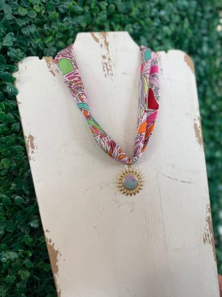 Cosmic Bloom Scarf Necklace