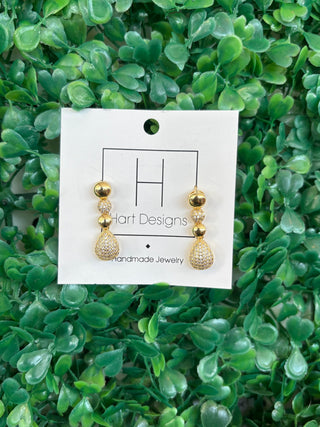 Champagne Drop Sparkle Earrings