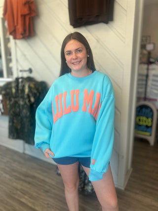 Lulu Mac Pullover in Blue and Orange