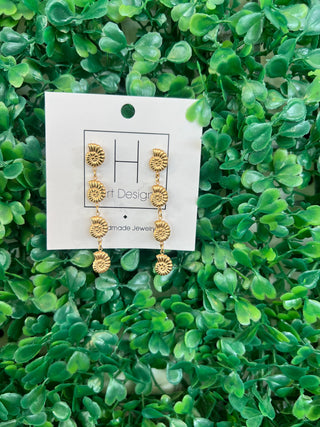 Golden Sunbeam Drop Earrings