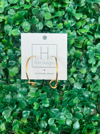 Golden Knot Hoop Earrings
