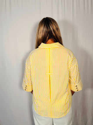 Sunshine Stripe Popover Top