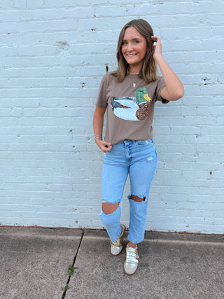 Patchwork Mallard Duck Graphic Tee