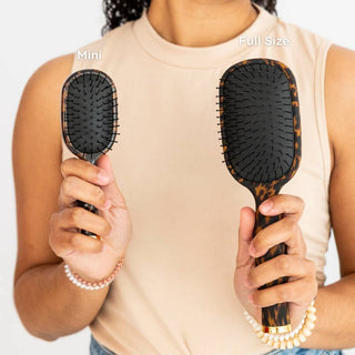 Teleties Mini Detangler Brush for Medium Hair - Tortoise