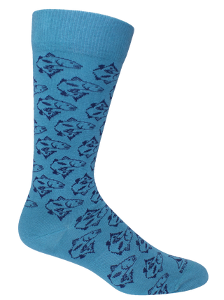 Brown Dog Red Fish Socks: Teal
