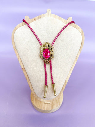 Pink Art Deco Bolo Tie