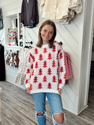 Christmas Tree Pearl Sweater
