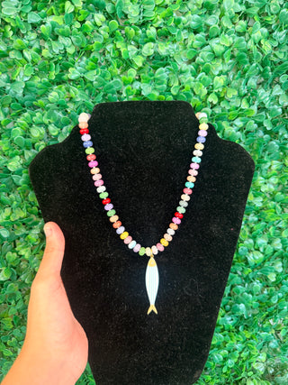 Catch of the Day Beaded Necklace – Rainbow Pop