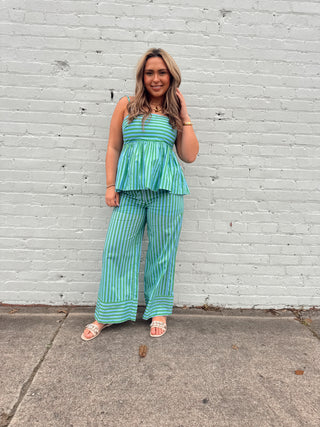 Harbor Stripe Tie Strap Top