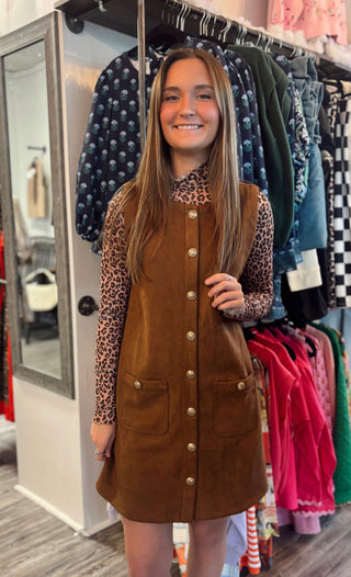 The Autumn Trail Suede Dress