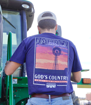 Turnrows Windmill Tee: Navy