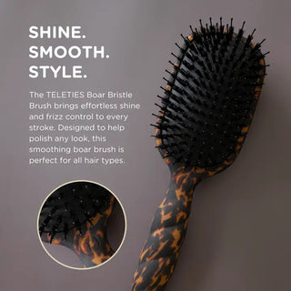Teleties Boar Bristle Hair Brush | Tortoise