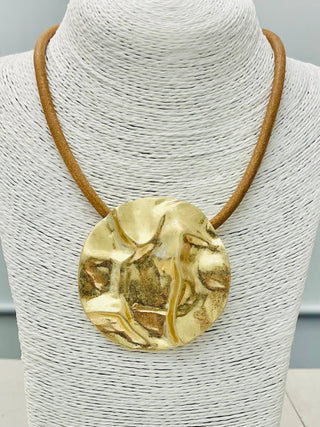 Golden Horizon Pendant Necklace