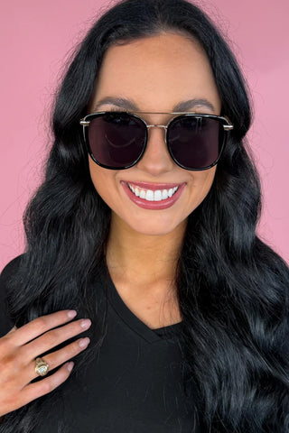 On the Bright Side Sunglasses- Black