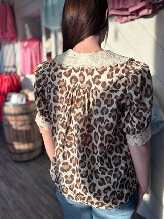 Leopard and Lace Top