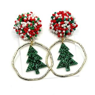 Christmas Tree Frame Earrings