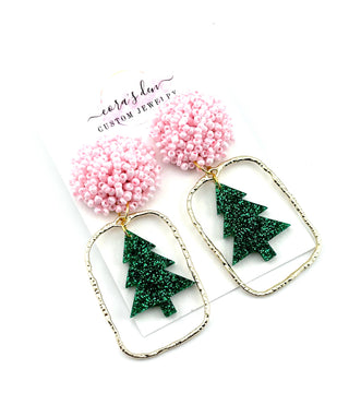 Christmas Tree Frame Earrings 