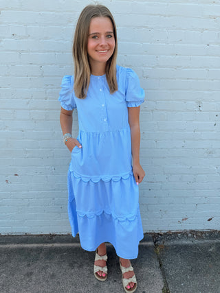 Simply Southern Sweet Breeze Ruffle Midi Dress