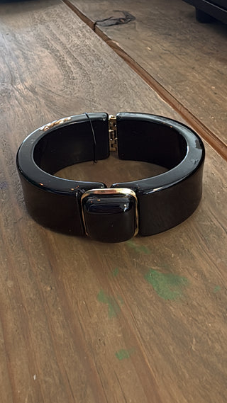 Midnight Gloss Hinged Cuff Bracelet