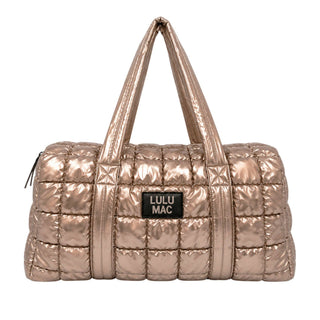 Lulu Mac Metallic Puffer Duffle in Bronze